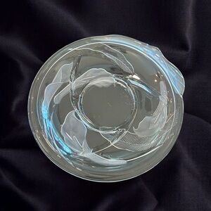 Crystal Clear Industries Frosted Calla Lily 14" Divided Chip and Dip Platter